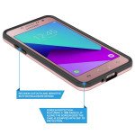 Wholesale Samsung Galaxy J2 Prime, Grand Prime Plus Armor Hybrid Case (Rose Gold)